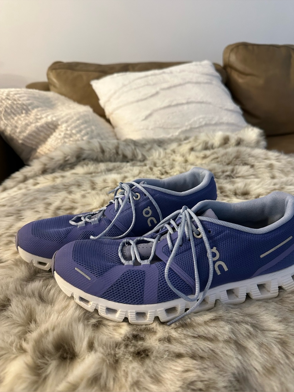 On Women’s Cloud Running Shoes - Purple/White
